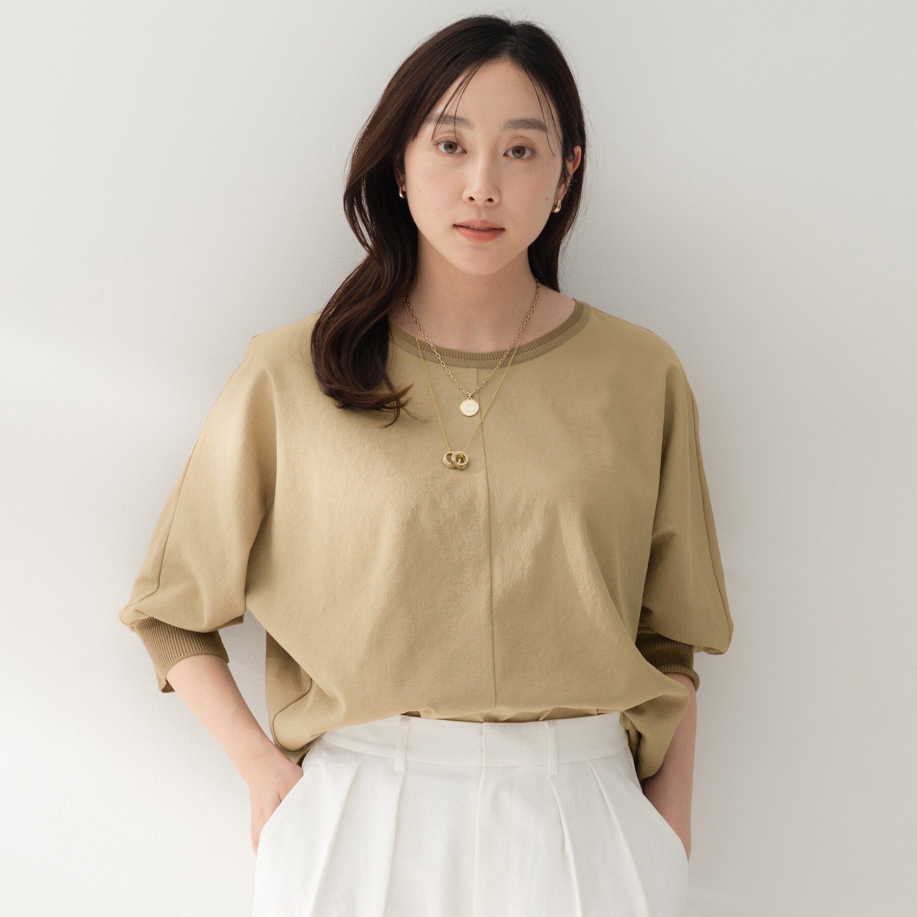 UNTITLED「【吸水速乾/UVカット】ドルマンスリーブプルオーバー」|シャツ・ブラウス|