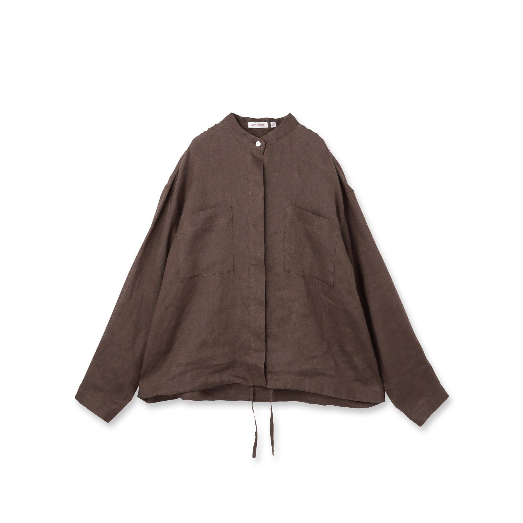 DRESSTERIOR「【ウォッシャブル/2WAY】ストライプリネン ドロストシャツ」|シャツ・ブラウス|