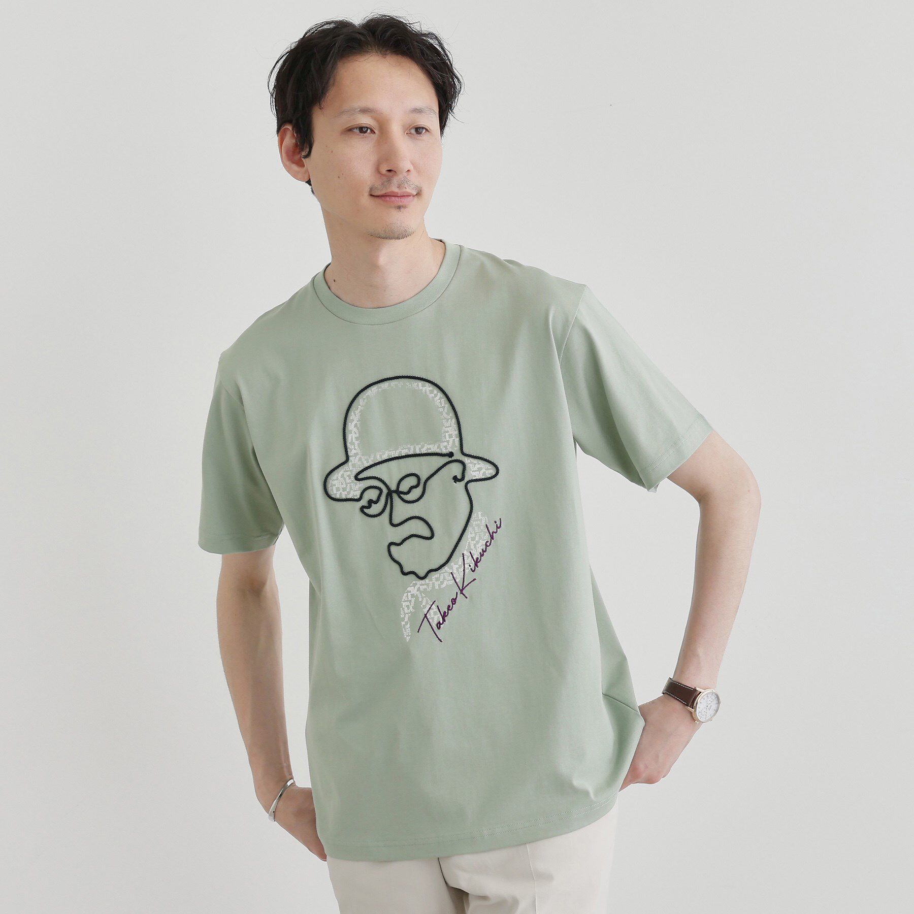 TAKEO KIKUCHI「【Sサイズ～】フェイスロープ刺繍 天竺Tシャツ」|Tシャツ・カットソー|