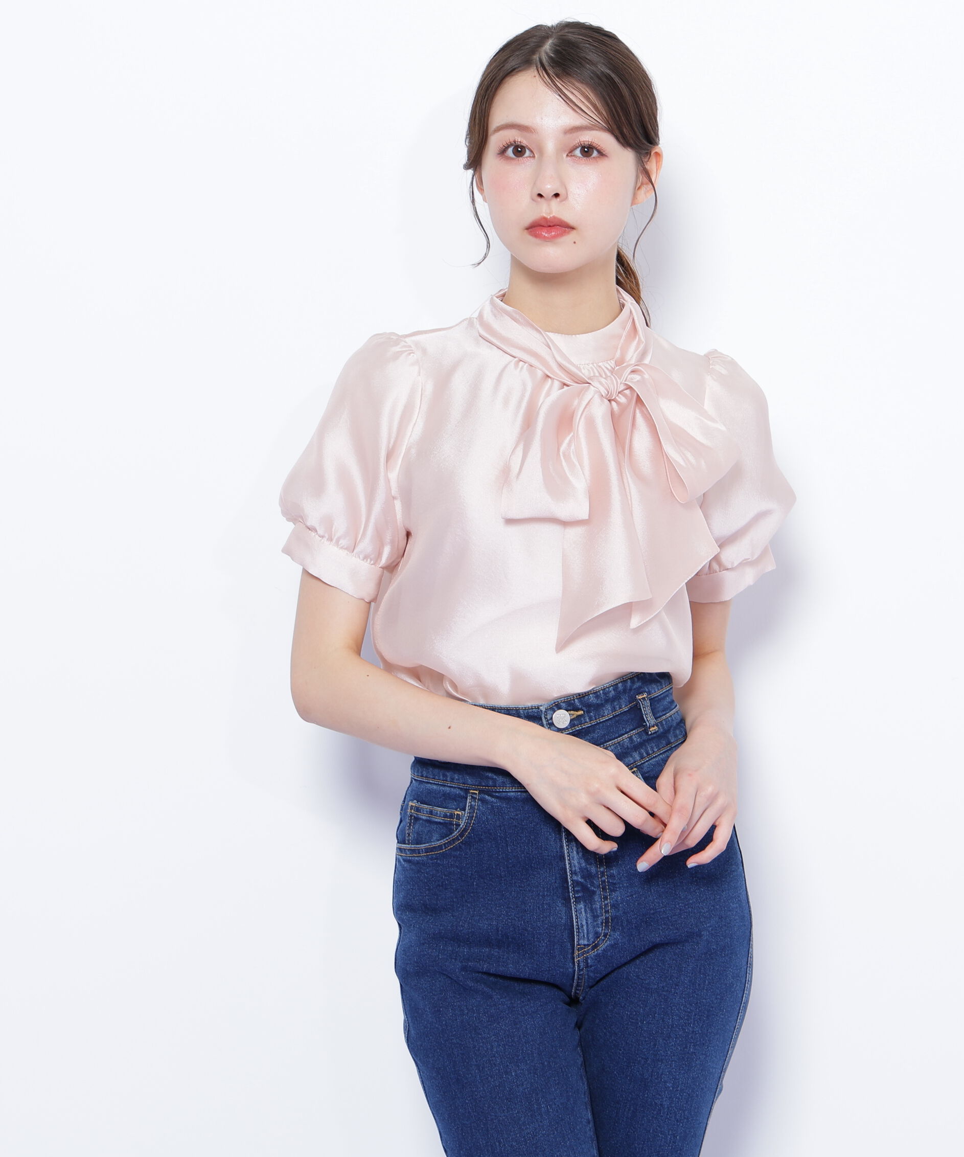  「バルーンスリーブボウタイブラウス」|シャツ・ブラウス|