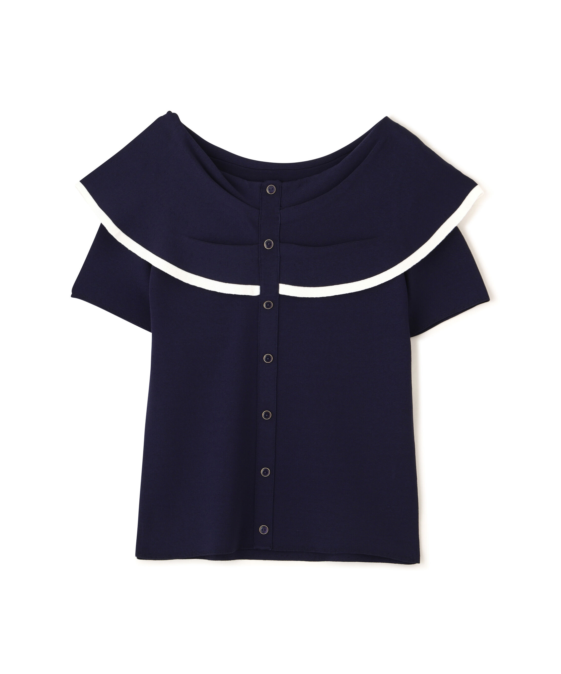 PROPORTION BODY DRESSING「トリムラインケープニットトップス 26SS」|ニット・セーター|