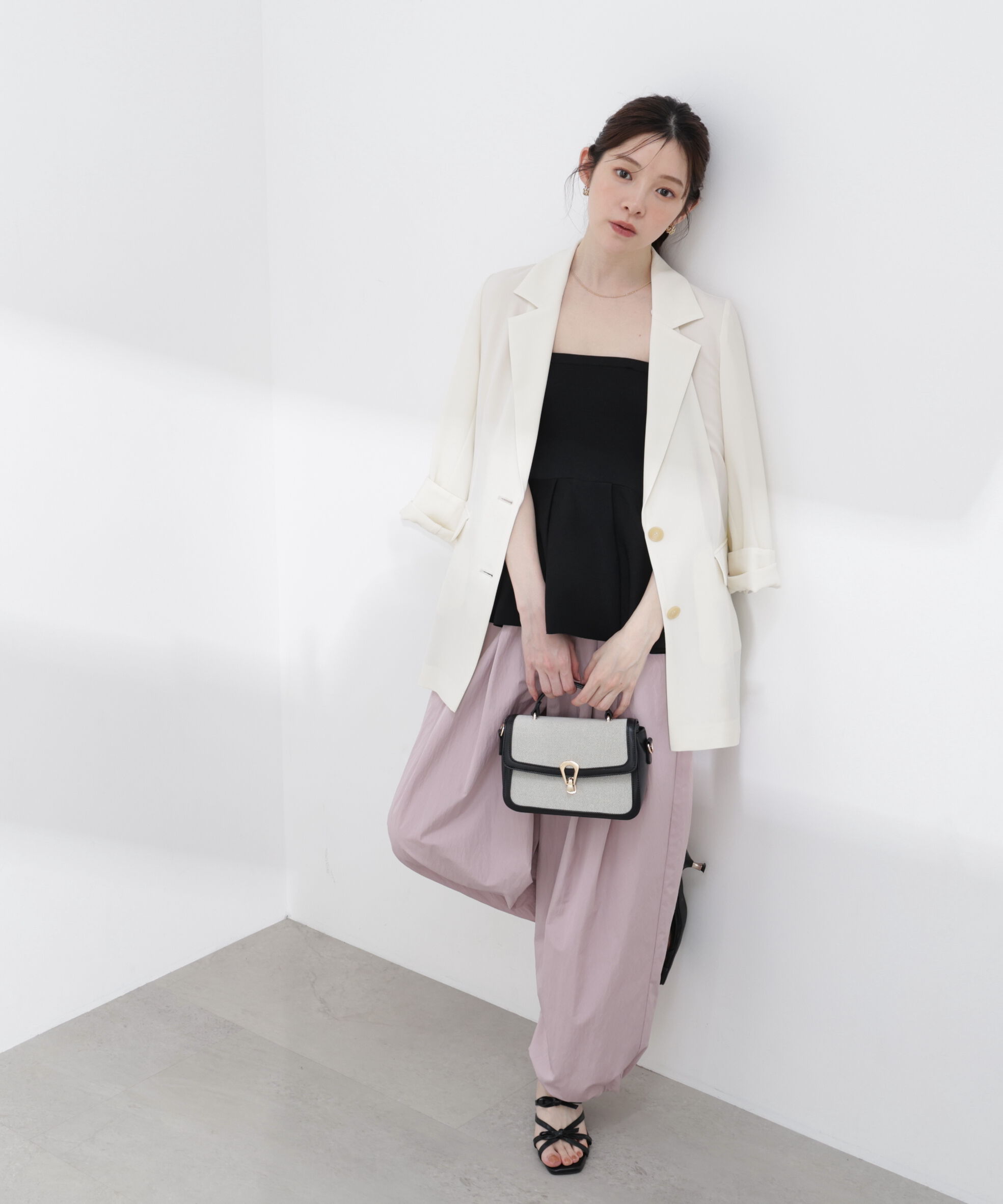 PROPORTION BODY DRESSING「〈a/mie〉ペプラムニットビスチェ 26SS」|カーディガン|