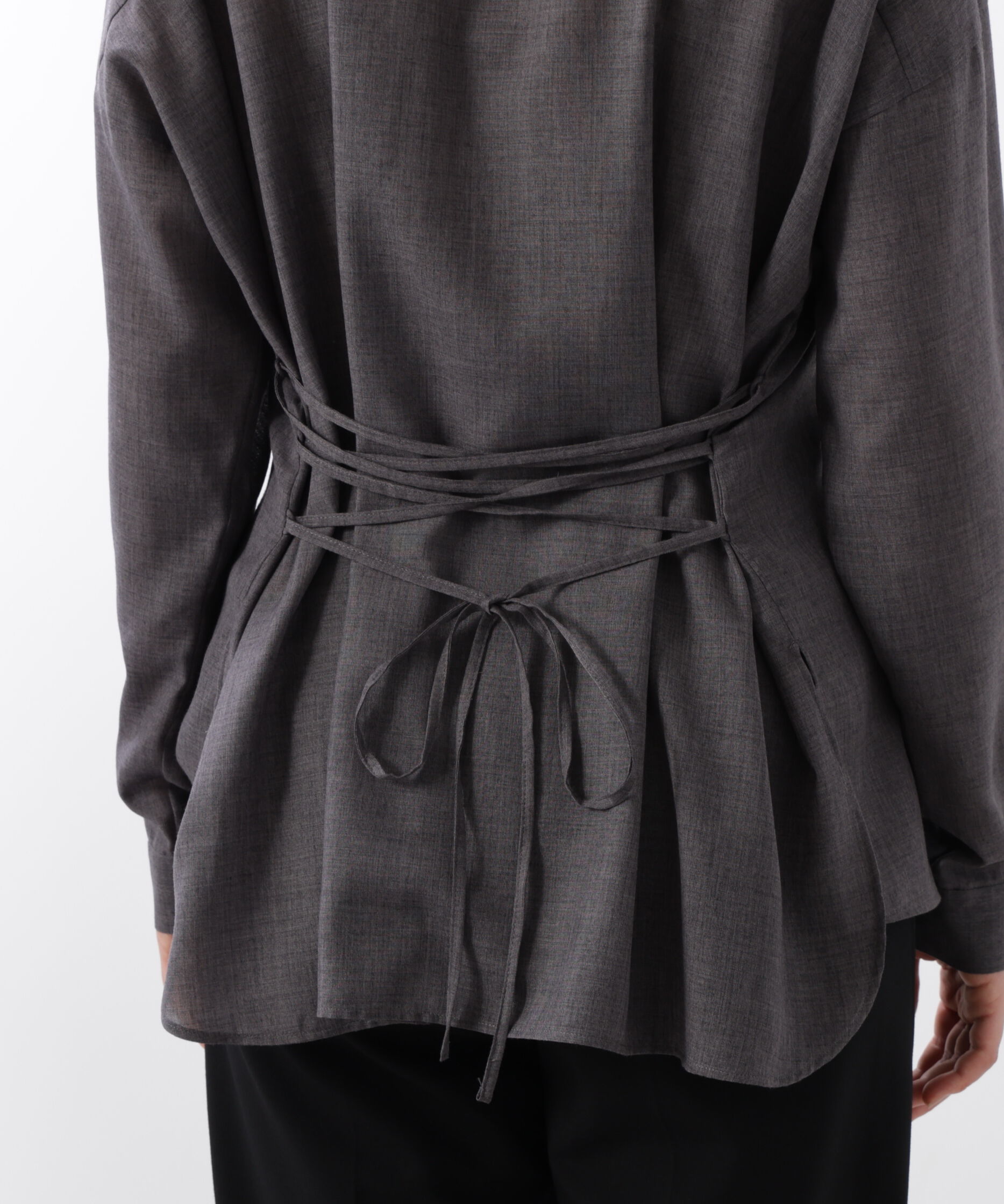  「◆バックレースアップシャツ」|シャツ・ブラウス|