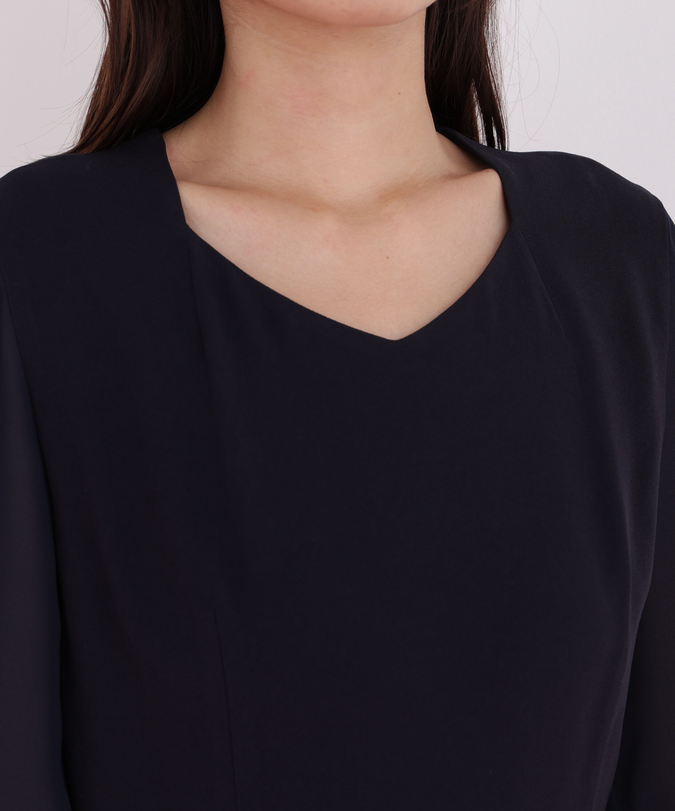  「ダイヤモンドネックコンビワンピース」|ワンピース|