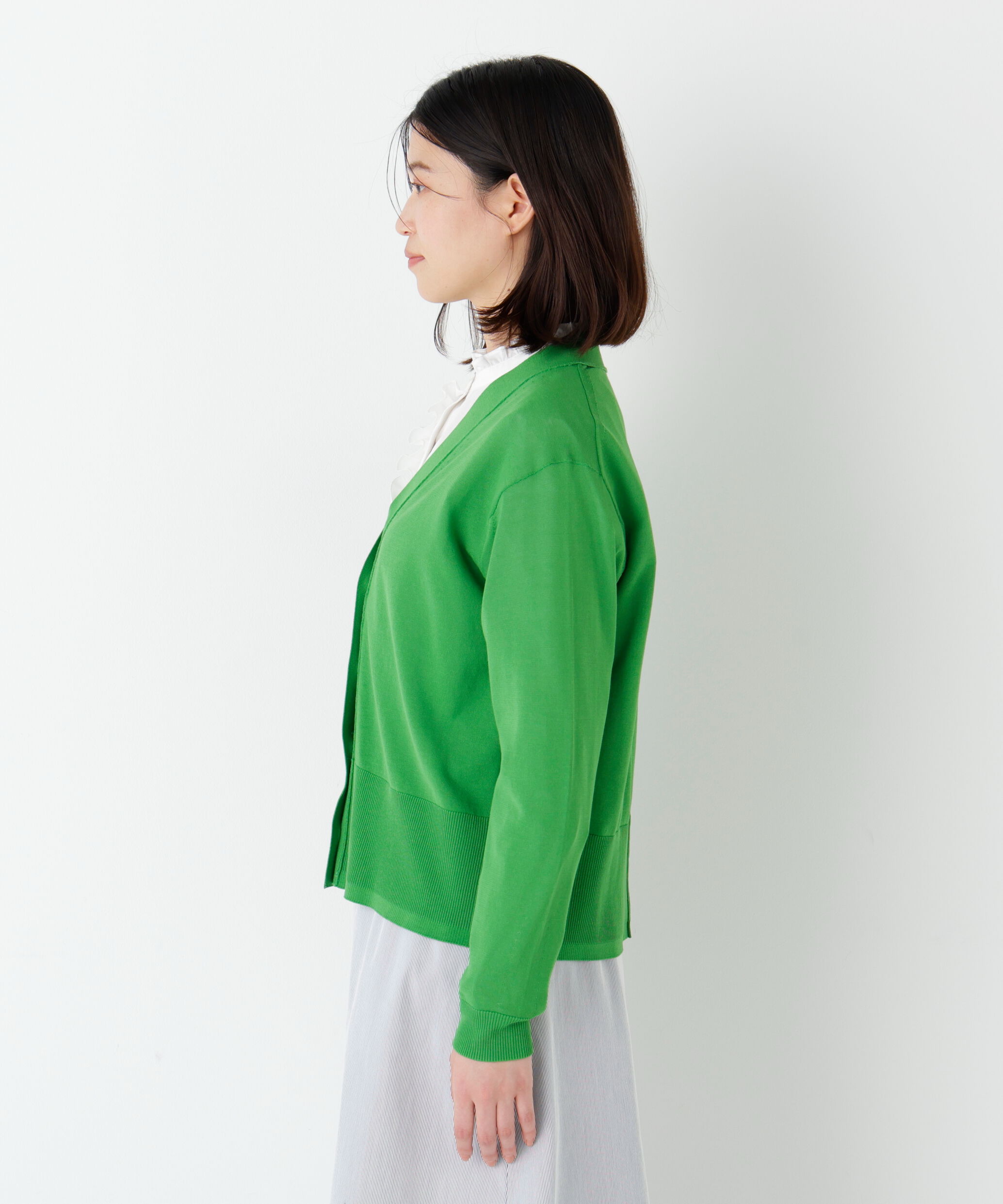  「◆《ウォッシャブル》アイレットＶネックカーディガン」|ニット・セーター|