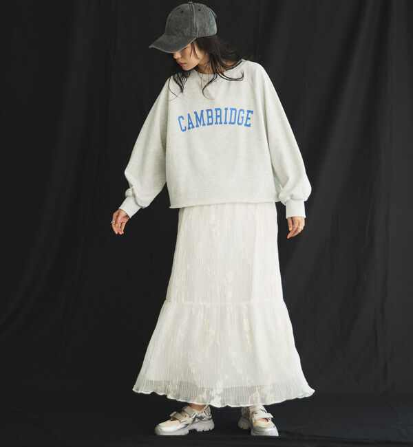 Doux archives「ワッシャー刺繍ティアードスカート」|スカート|