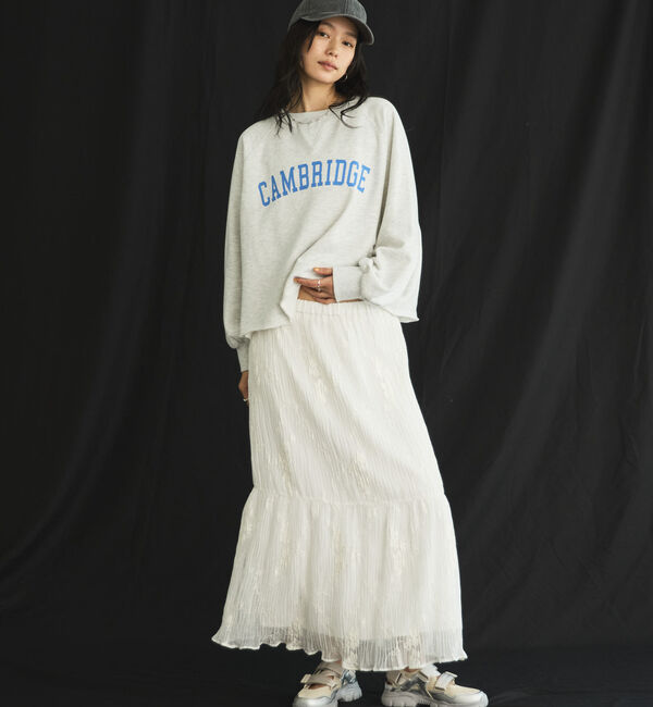 Doux archives「ワッシャー刺繍ティアードスカート」|スカート|