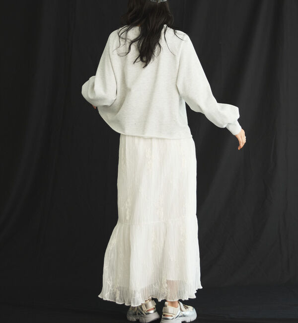 Doux archives「ワッシャー刺繍ティアードスカート」|スカート|