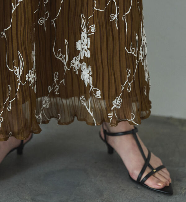 Doux archives「ワッシャー刺繍ティアードスカート」|スカート|