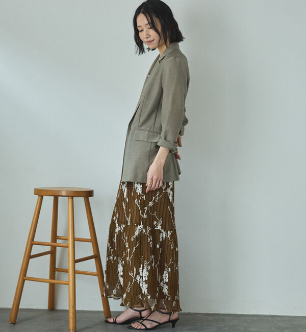 Doux archives「ワッシャー刺繍ティアードスカート」|スカート|