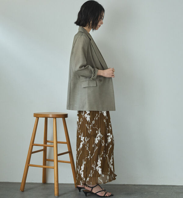 Doux archives「ワッシャー刺繍ティアードスカート」|スカート|