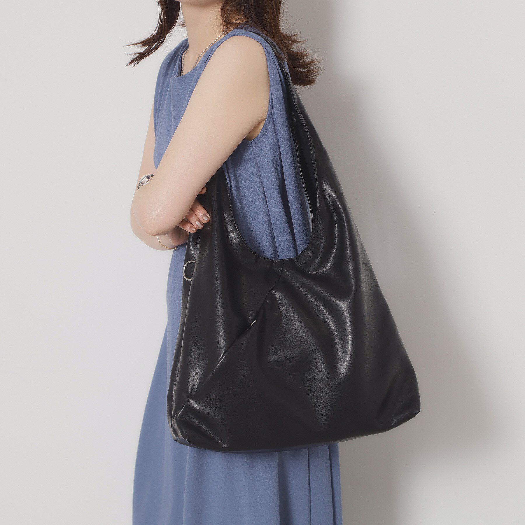 ITS&rsquo;DEMO「2WAYくりてトート」|トートバッグ|ブラック(019)