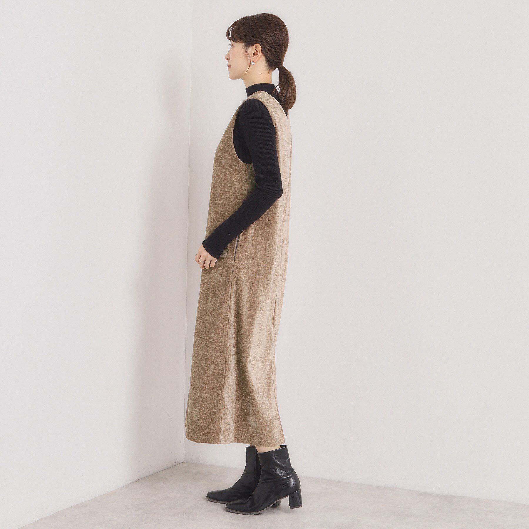 ITS&rsquo;DEMO「【手洗い可】ベロアジャンスカ」|ワンピース|