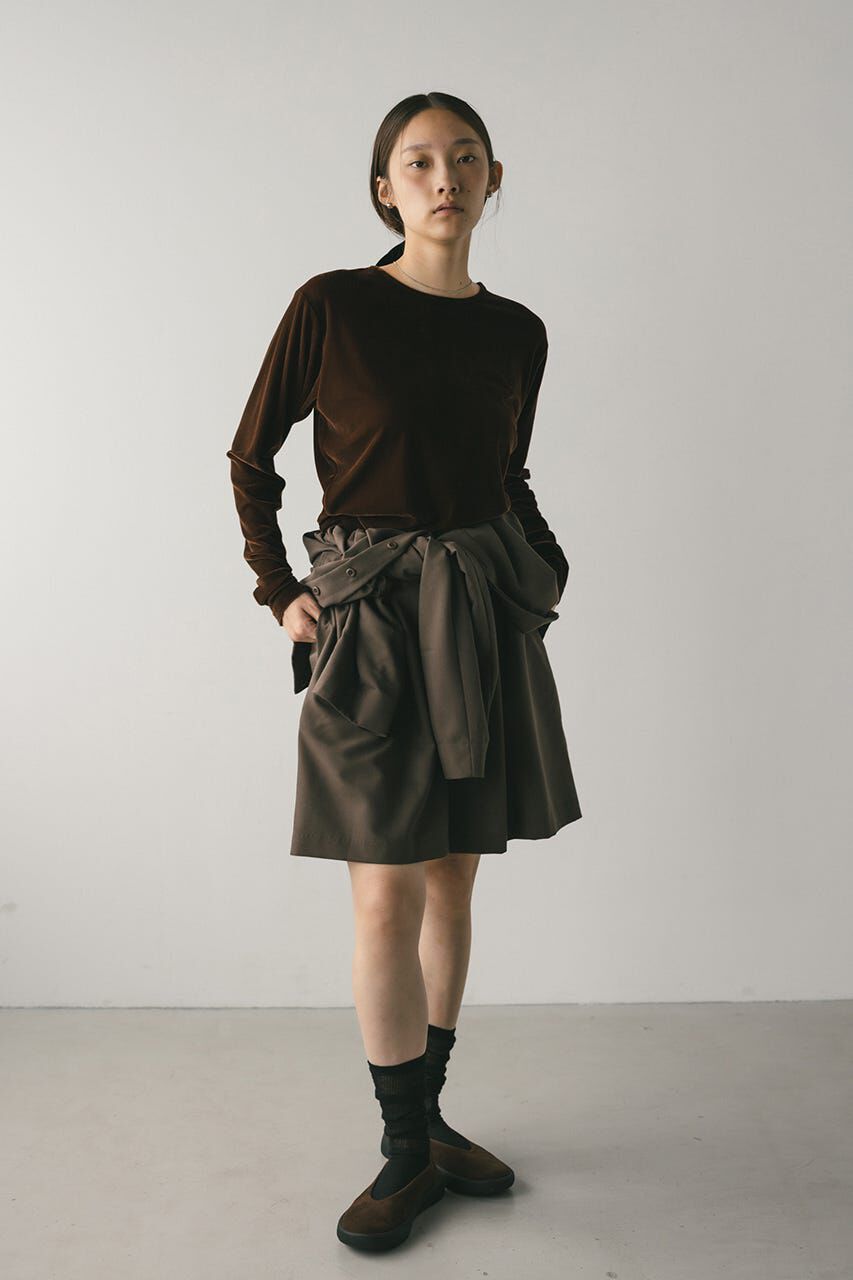 STYLEMIXER「メッシュベロアロンT」|Tシャツ・カットソー|