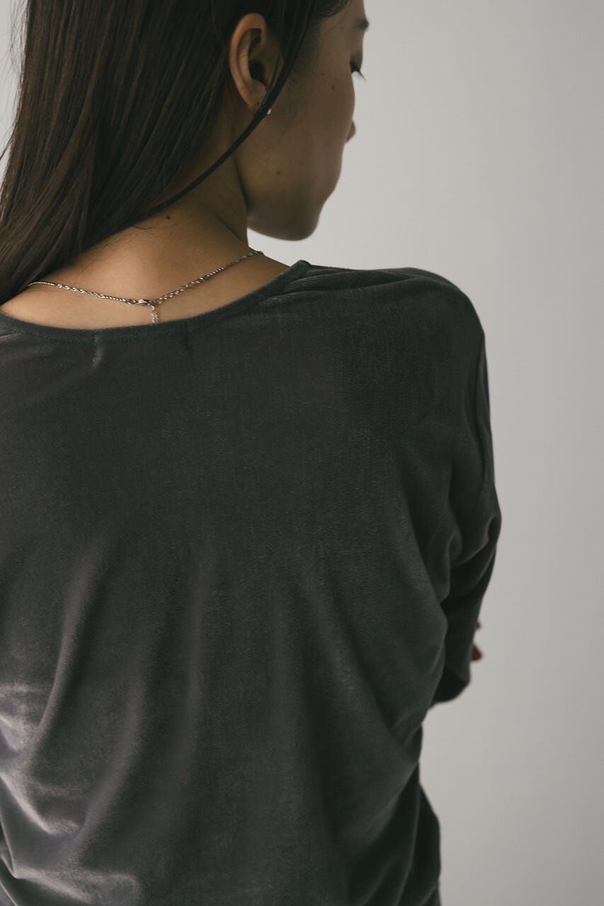 STYLEMIXER「メッシュベロアロンT」|Tシャツ・カットソー|