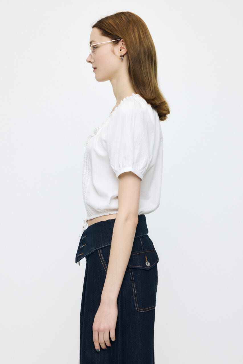 MOUSSY「SCOOP NECK PIN TUCK ブラウス」|シャツ・ブラウス|