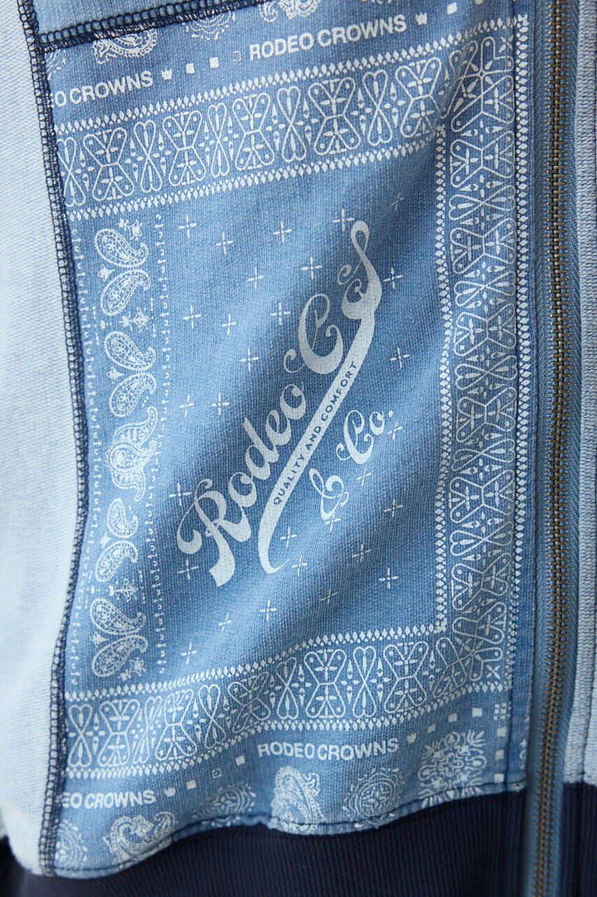 RODEO CROWNS「パッチワークZIPパーカー」|パーカー|