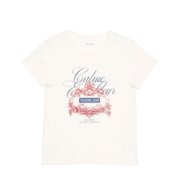 CALNAMUR「オーナメントモチーフプリントTシャツ」|Tシャツ・カットソー|