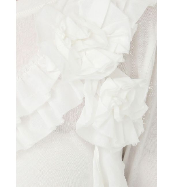 CALNAMUR「コサージュフリルオフショルトップス」|Tシャツ・カットソー|