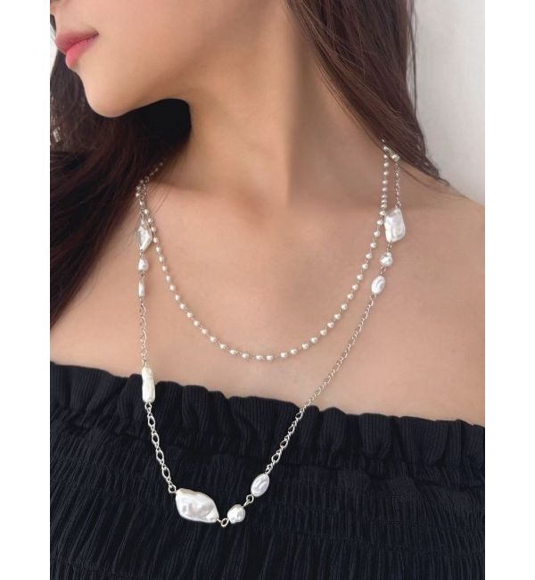 RESEXXY「ランダムパール2連ネックレス」|ネックレス|