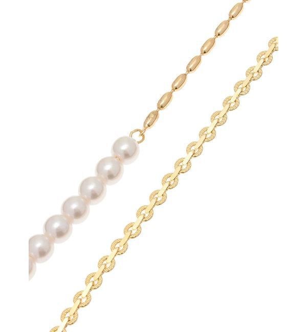 RESEXXY「アシンメトリーパールロングネックレス」|ネックレス|