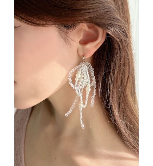 RESEXXY「ボリュームクリアビーズピアス」|ピアス|クリア