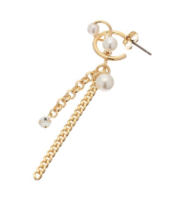 RESEXXY「パールデザインチェーンピアス」|ピアス|