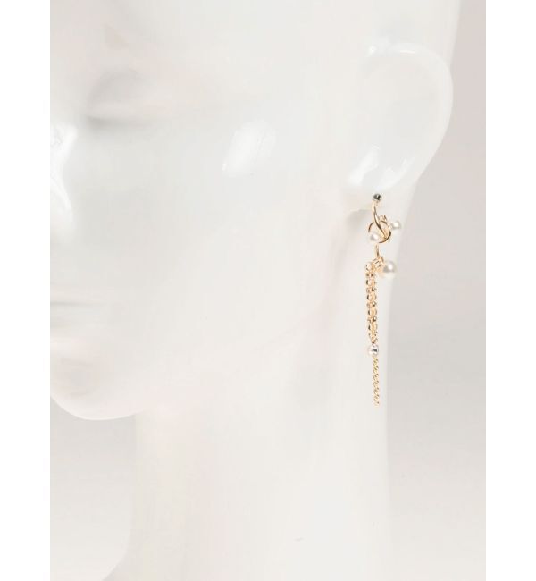 RESEXXY「パールデザインチェーンピアス」|ピアス|