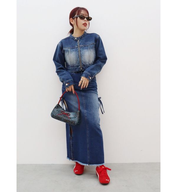 EVRIS「リボンモチーフバイカラーハンドBAG」|ハンドバッグ|