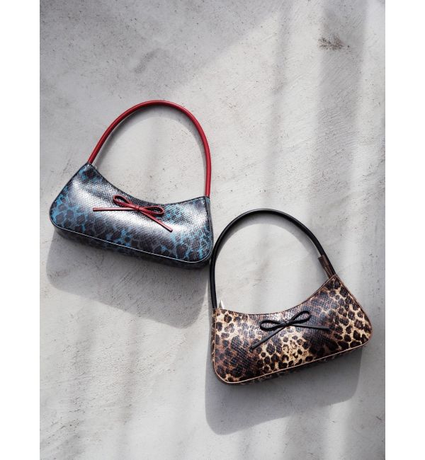 EVRIS「リボンモチーフバイカラーハンドBAG」|ハンドバッグ|