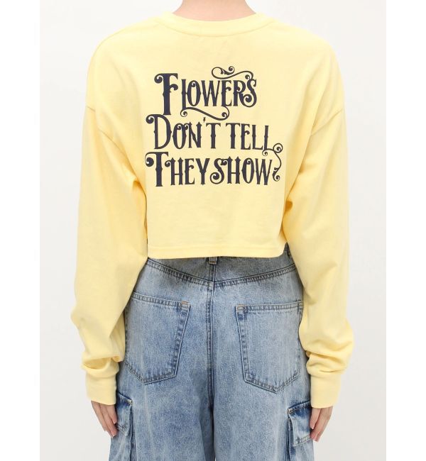 EVRIS「クロップドグラフィックロンT」|Tシャツ・カットソー|