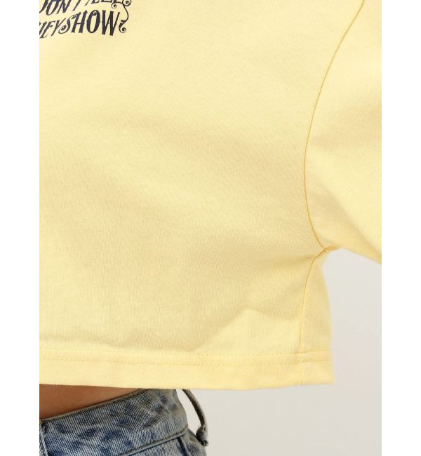 EVRIS「クロップドグラフィックロンT」|Tシャツ・カットソー|