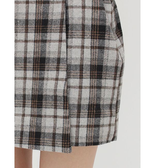 EVRIS「ラップチェックミニスカート【セットアップ着用可能】」|スカート|
