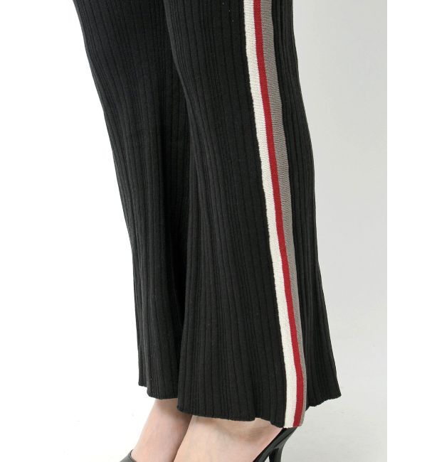 GYDA「サイドラインフレアニットパンツ」|その他|