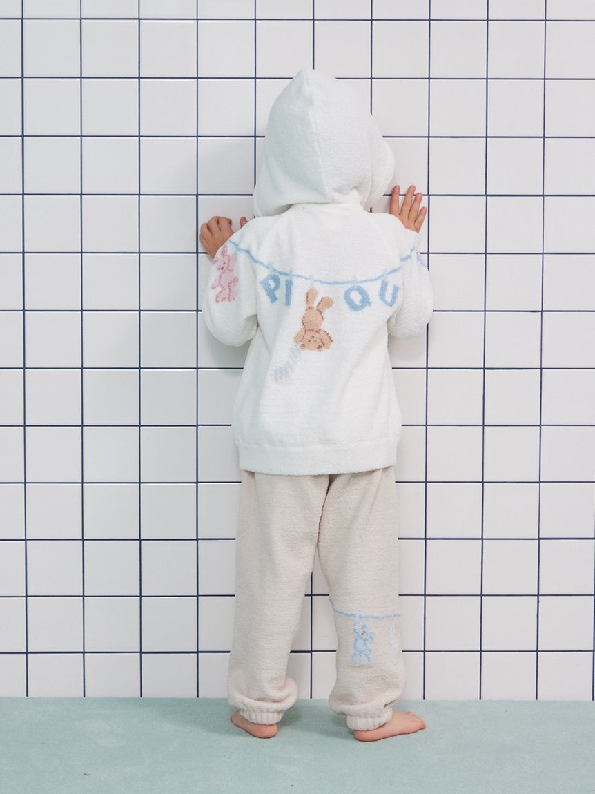 GELATO PIQUE KIDS & BABY「【KIDS】エアリーモコウォッシングアニマルジャガードパーカ」|パーカー|