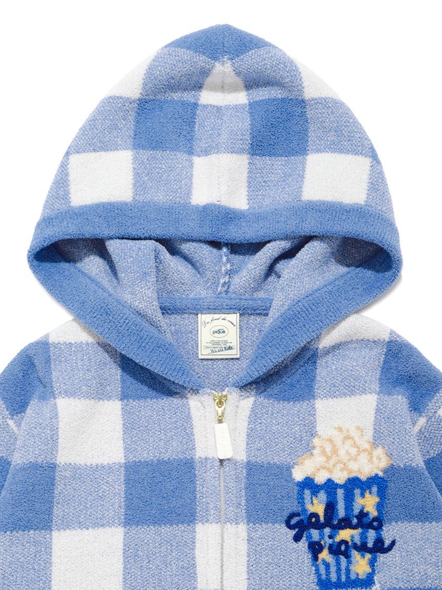 GELATO PIQUE KIDS & BABY「【KIDS】エアリーモコギンガムチェック柄パーカ」|パーカー|