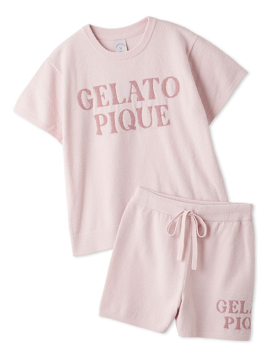 GELATO PIQUE KIDS & BABY「【JUNIOR】スムーズィーロゴジャガードプルオーバー&ショートパンツセット」|ルームウェア|PNK