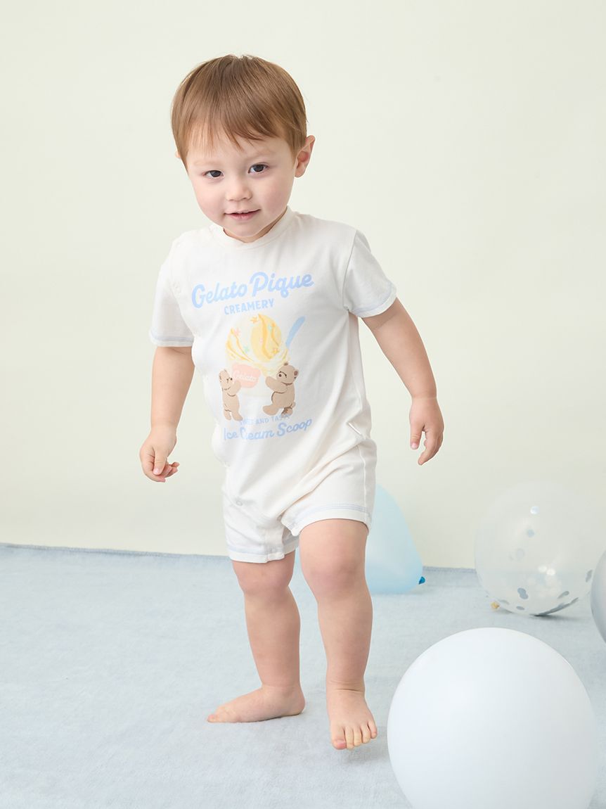 GELATO PIQUE KIDS & BABY「【BABY】アイスクリームベアワンポイントロンパース」|ロンパース|