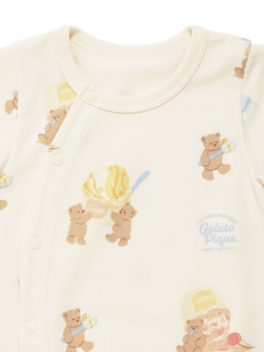 GELATO PIQUE KIDS & BABY「【新生児】アイスクリームベア柄２WAYオール」|ロンパース|