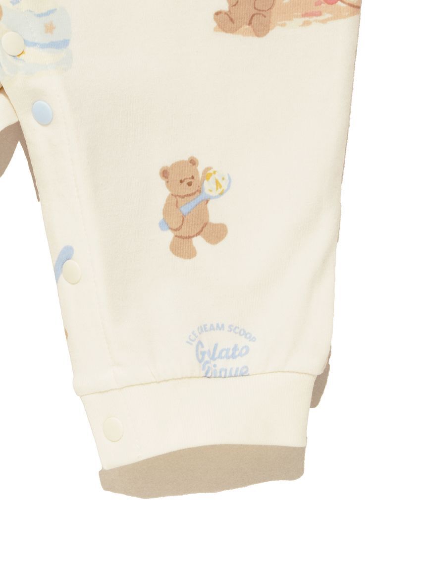 GELATO PIQUE KIDS & BABY「【新生児】アイスクリームベア柄２WAYオール」|ロンパース|