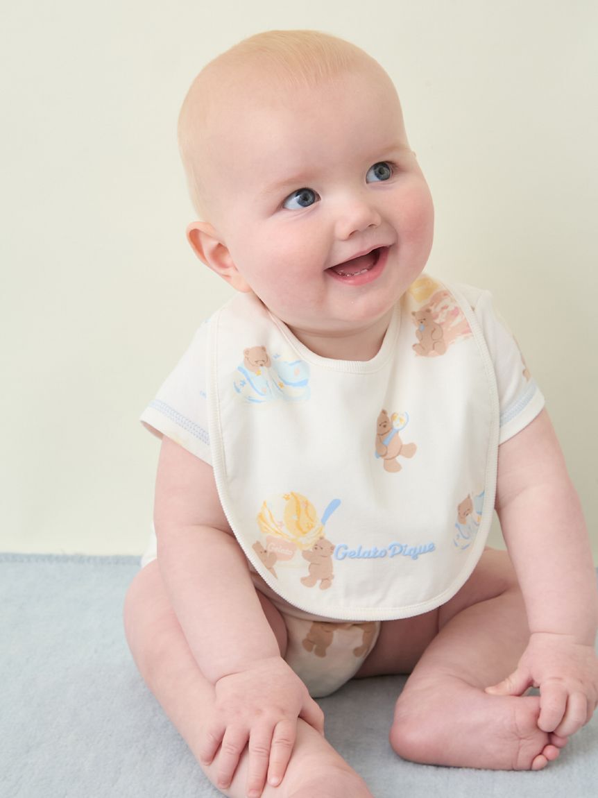 GELATO PIQUE KIDS & BABY「【BABY】アイスクリームベア柄スタイ」|スタイ|