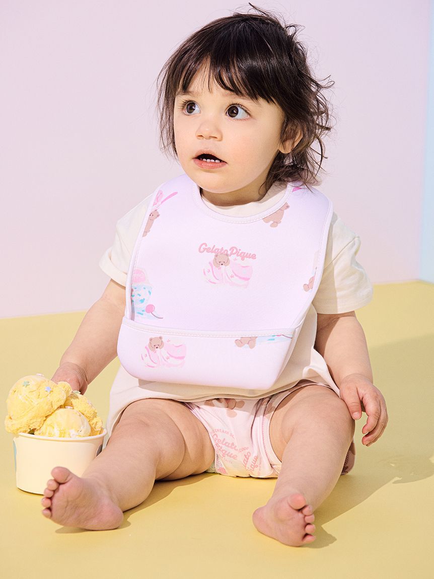 GELATO PIQUE KIDS & BABY「【BABY】アイスクリームベア柄お食事スタイ」|スタイ|PNK