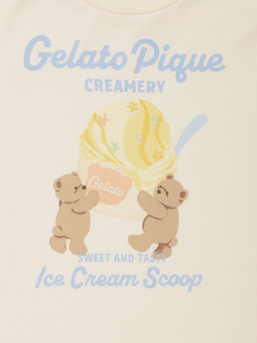 GELATO PIQUE KIDS & BABY「【KIDS】アイスクリームベアワンポイントTシャツ」|ルームウェア|