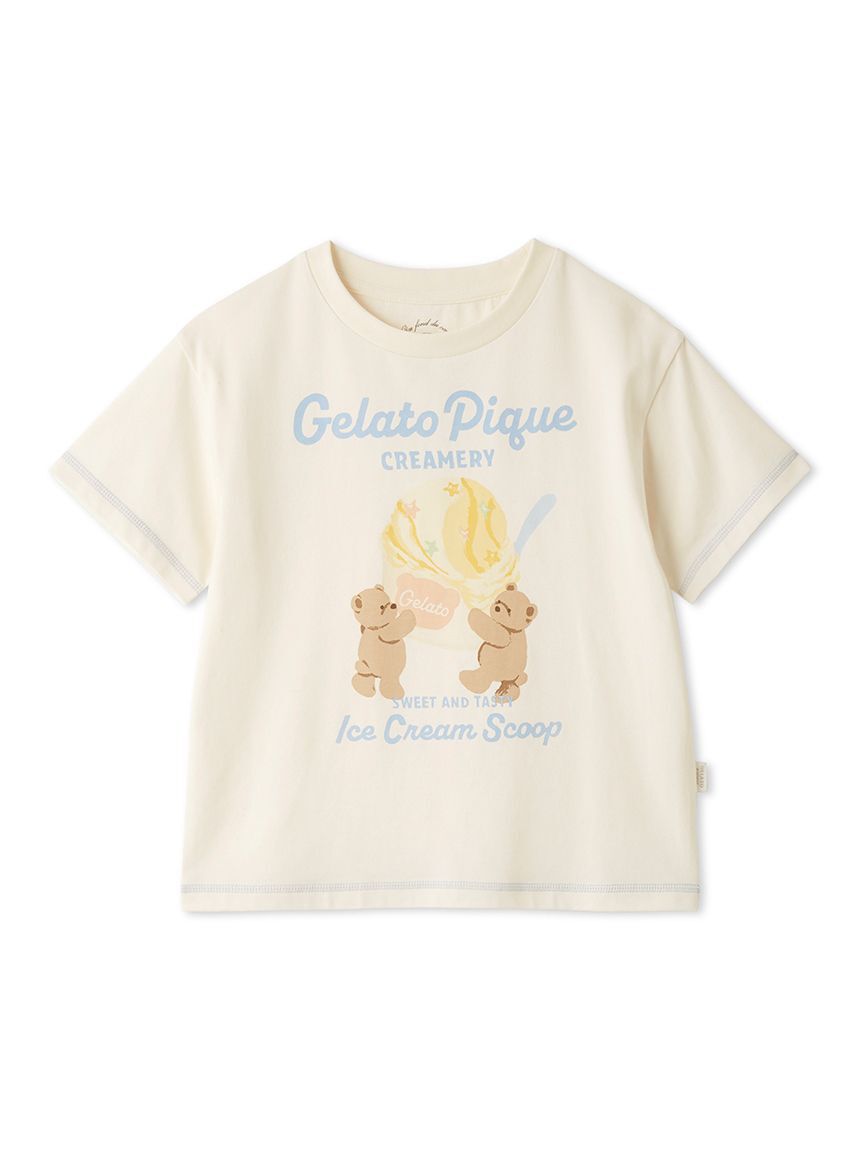 GELATO PIQUE KIDS & BABY「【KIDS】アイスクリームベアワンポイントTシャツ」|ルームウェア|