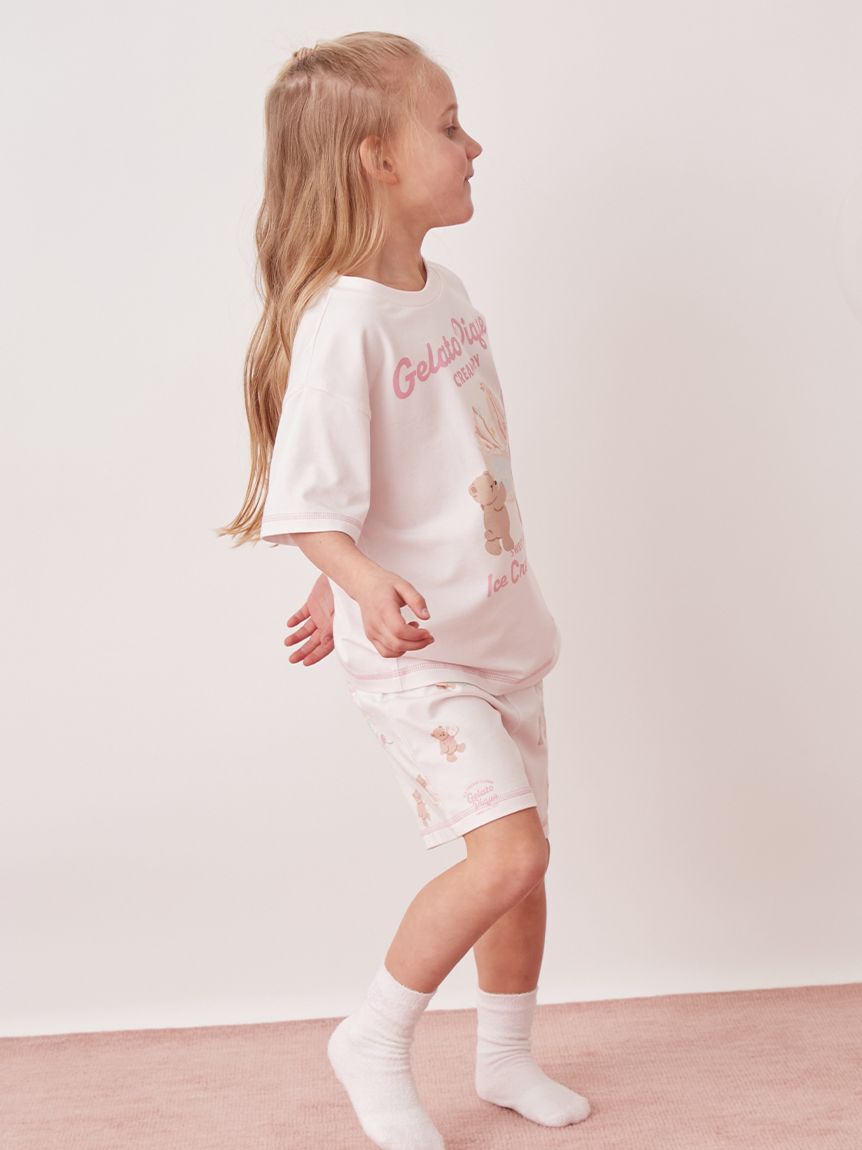 GELATO PIQUE KIDS & BABY「【KIDS】アイスクリームベアワンポイントTシャツ」|ルームウェア|