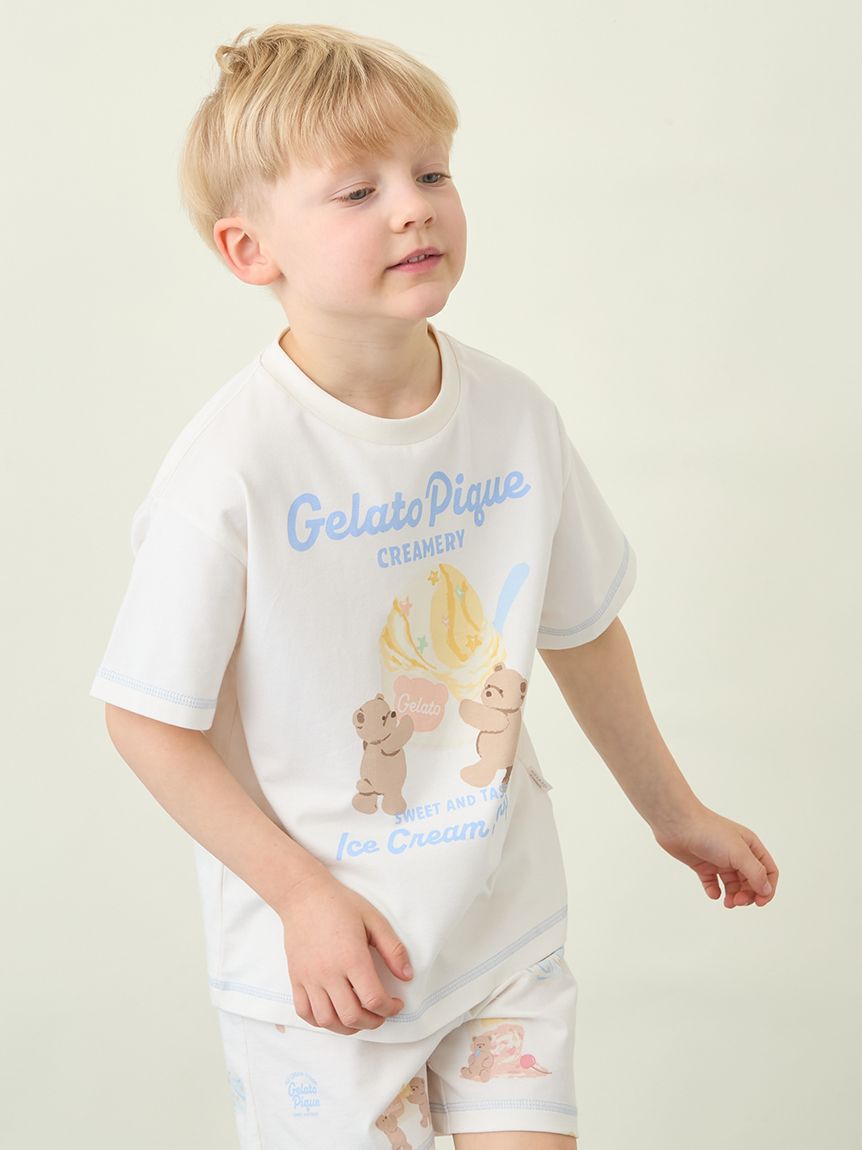 GELATO PIQUE KIDS & BABY「【KIDS】アイスクリームベアワンポイントTシャツ」|ルームウェア|