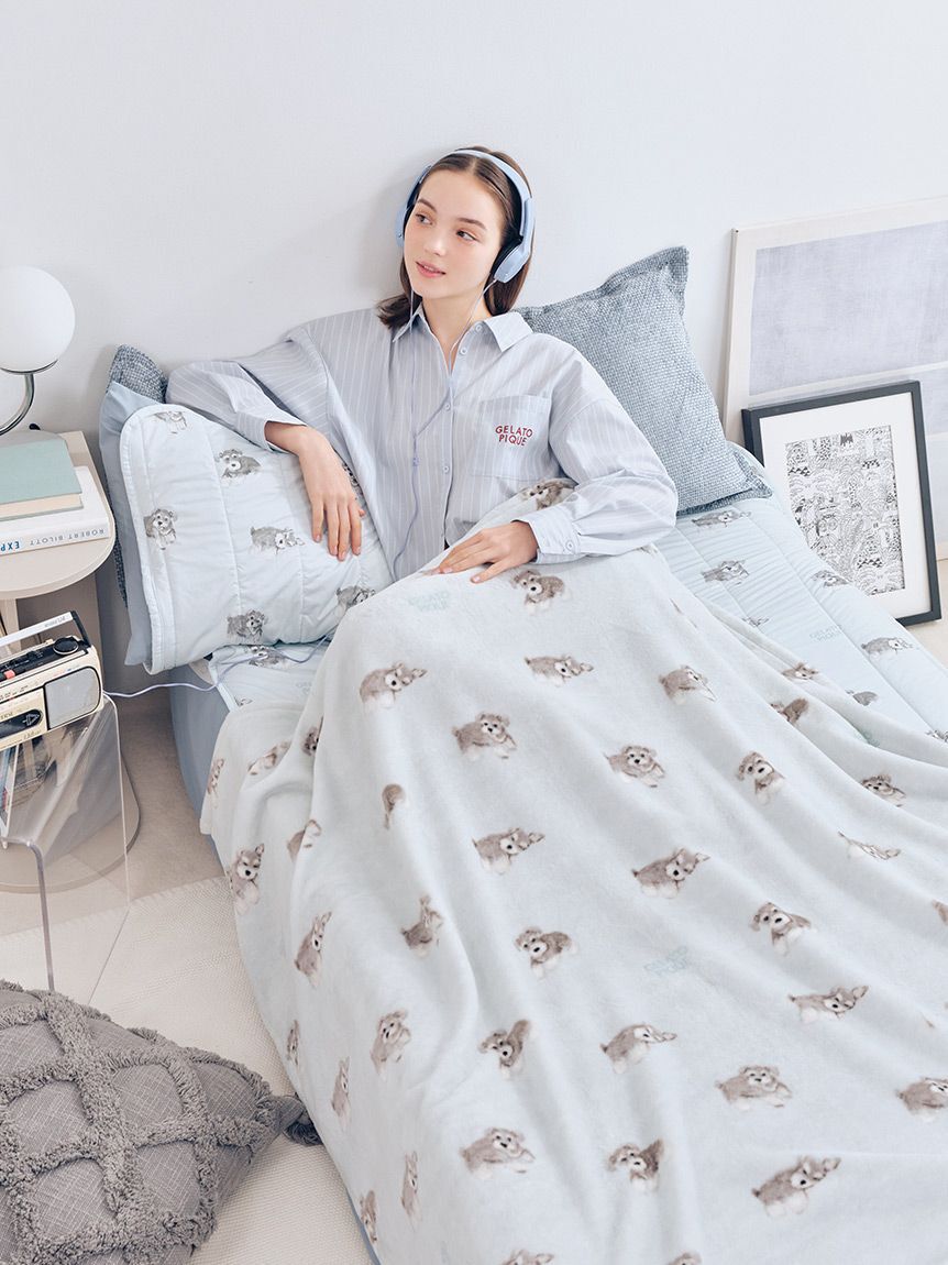 gelato pique Sleep「【Sleep】DOG柄コットン毛布」|その他|