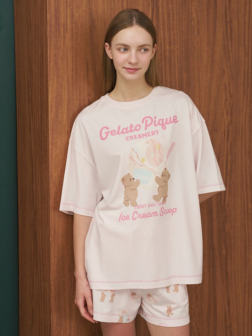 gelato pique「アイスクリームベアワンポイントTシャツ」|ルームウェア|PNK