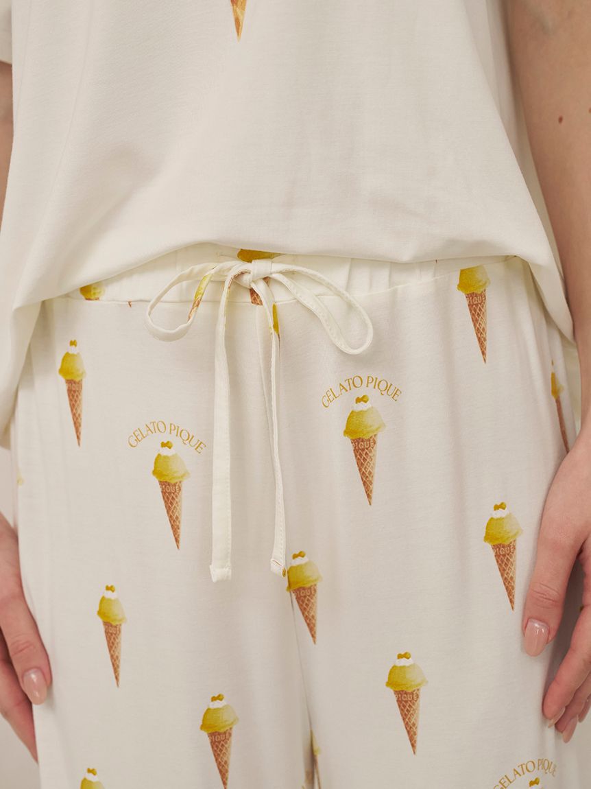 gelato pique「【接触冷感】ソルベ柄ロングパンツ」|ルームウェア|