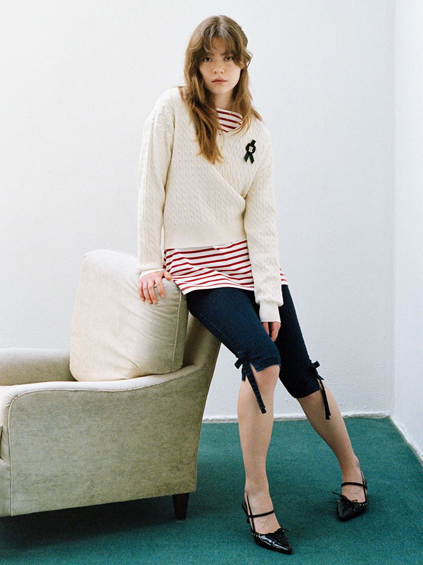 LILY BROWN「レースアップスリングバッグパンプス」|パンプス|